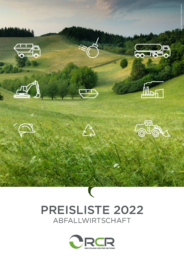Recycling Preisliste 2022 RCR Icon