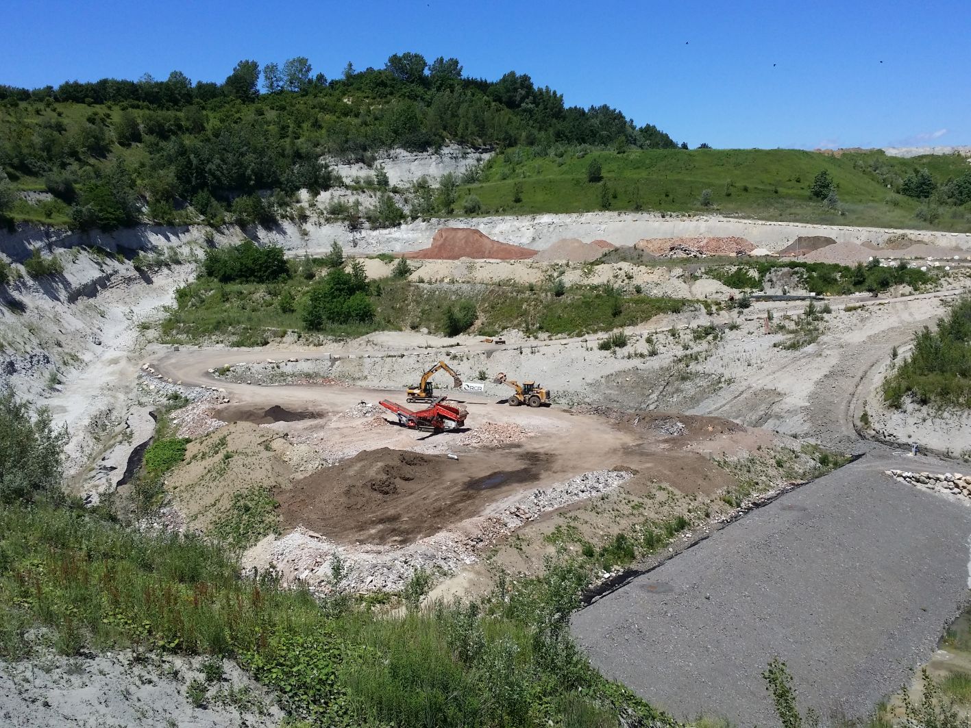 Luftaufnahme der Deponie des Recycling Center Retznei