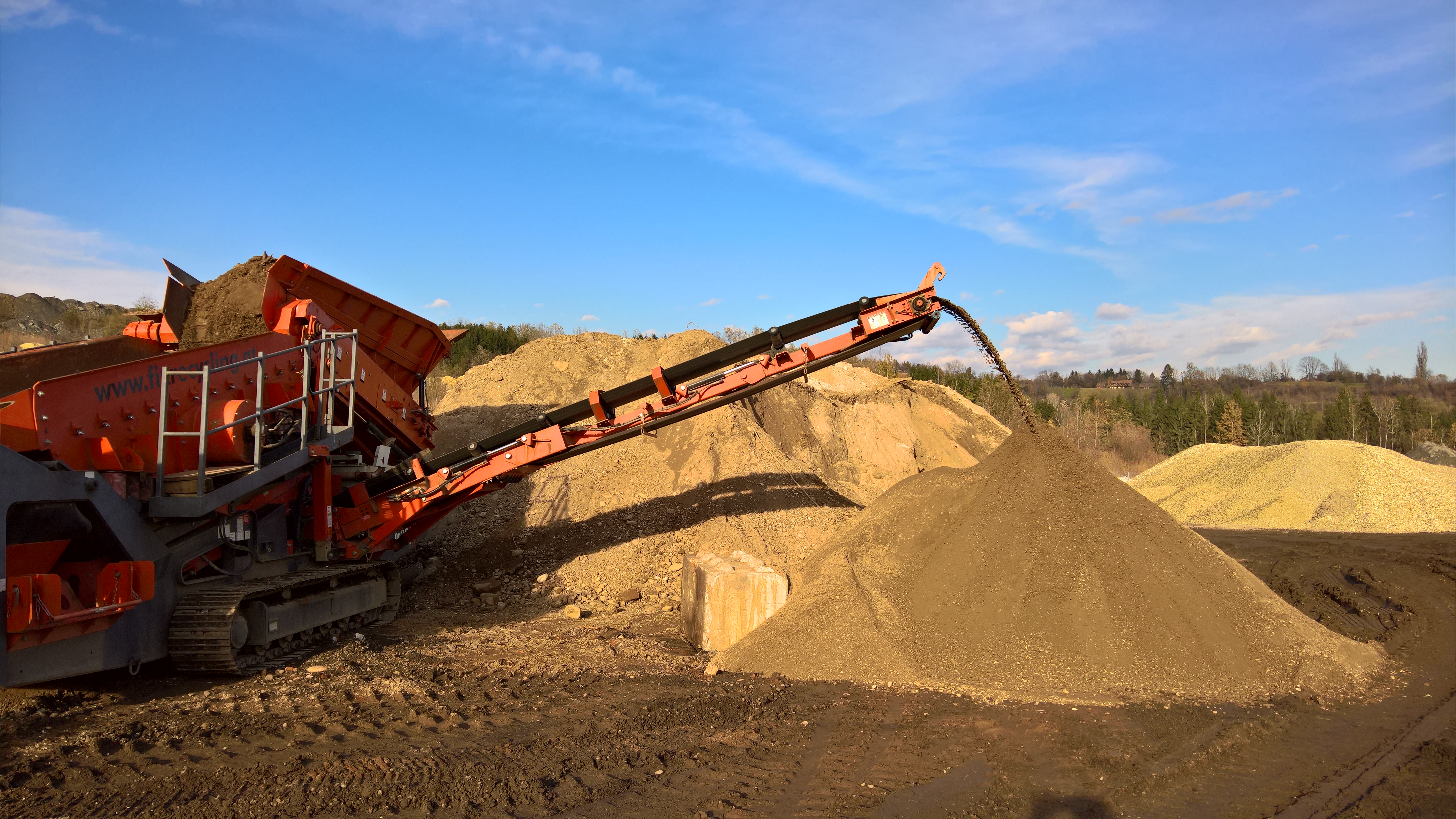 Sortieranlage für Bodenaushubmaterial des Recycling Center Retznei